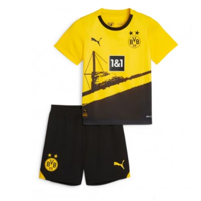 Borussia Dortmund Domaci Dres za djecu 2023-24 Kratak Rukav (+ Kratke hlače)